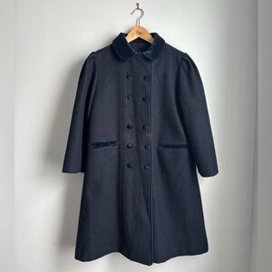 Vintage petites navy wool princess coat